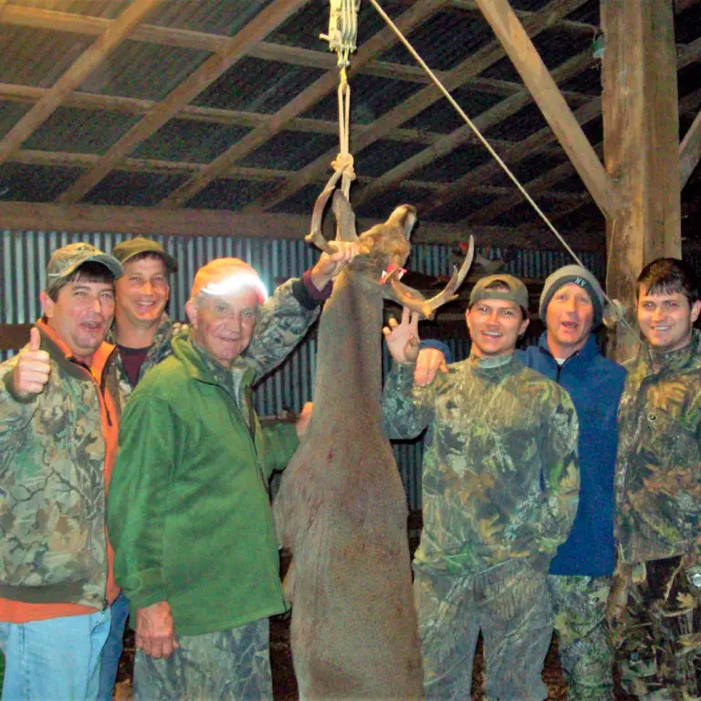 Group of men who hunted deer